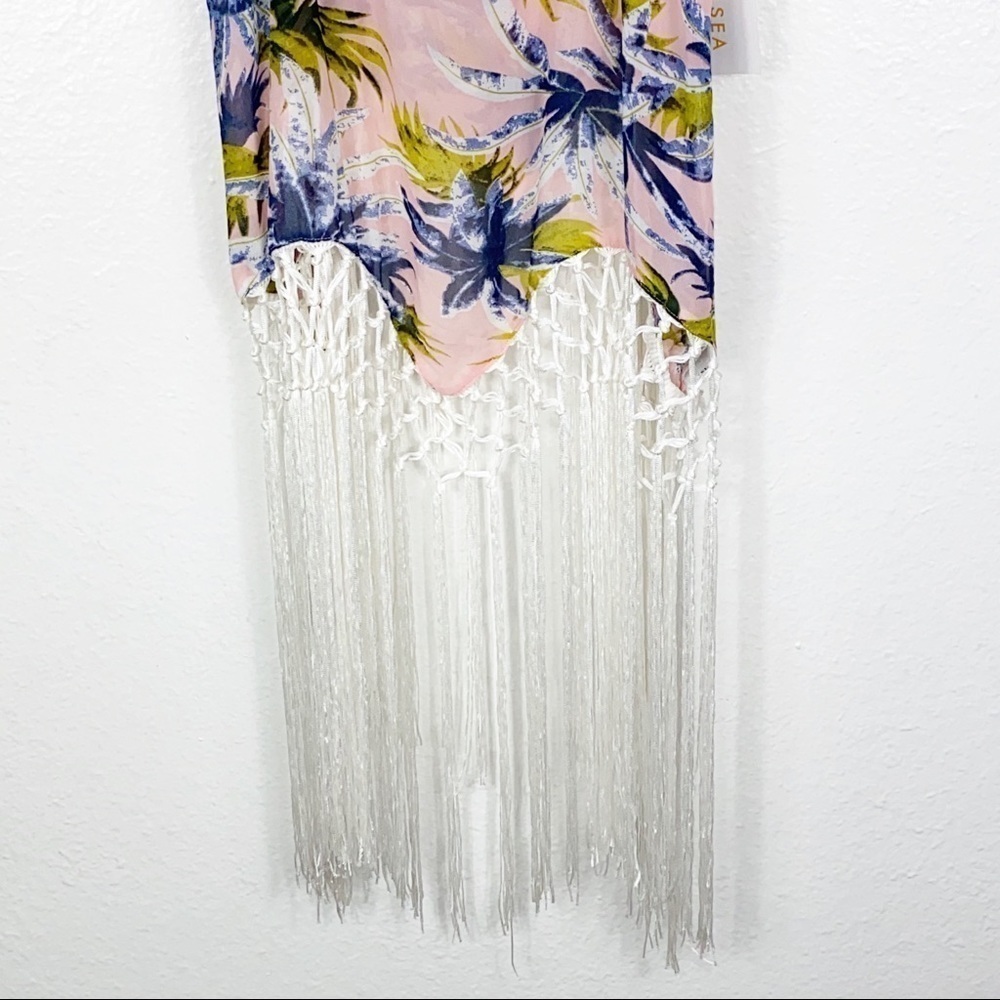Chelsea Pink Leaf Swimming Top/Cover Up La… - Picture 2 of 7